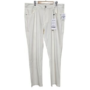 NWT Twice Mens Stretch 5-Pocket Golf Pants 34x30 Ivory MSRP‎ $72